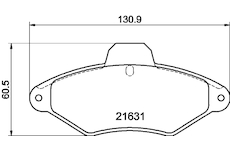 Sada brzdových destiček, kotoučová brzda HELLA 8DB 355 019-201