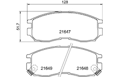 Sada brzdových destiček, kotoučová brzda HELLA 8DB 355 006-471