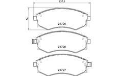 Sada brzdových destiček, kotoučová brzda HELLA 8DB 355 012-161