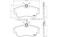 Sada brzdových destiček, kotoučová brzda HELLA 8DB 355 019-261