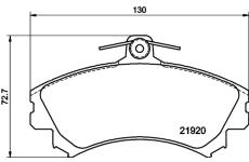 Sada brzdových destiček, kotoučová brzda HELLA 8DB 355 016-681