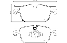 Sada brzdových destiček, kotoučová brzda HELLA 8DB 355 025-531