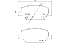 Sada brzdových destiček, kotoučová brzda HELLA 8DB 355 039-121