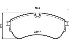 Sada brzdových destiček, kotoučová brzda HELLA 8DB 355 045-801
