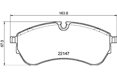 Sada brzdových destiček, kotoučová brzda HELLA 8DB 355 032-921