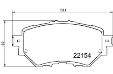 Sada brzdových destiček, kotoučová brzda HELLA 8DB 355 032-091