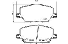 Sada brzdových destiček, kotoučová brzda HELLA 8DB 355 025-901