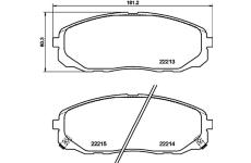 Sada brzdových destiček, kotoučová brzda HELLA 8DB 355 039-441