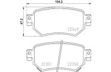 Sada brzdových destiček, kotoučová brzda HELLA 8DB 355 025-561