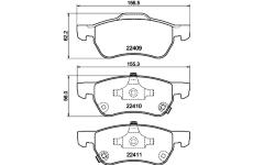 Sada brzdových destiček, kotoučová brzda HELLA 8DB 355 044-481