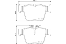 Sada brzdových destiček, kotoučová brzda HELLA 8DB 355 024-991