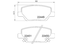 Sada brzdových destiček, kotoučová brzda HELLA 8DB 355 025-861