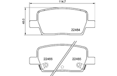 Sada brzdových destiček, kotoučová brzda HELLA 8DB 355 039-081