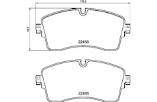 Sada brzdových destiček, kotoučová brzda HELLA 8DB 355 040-361