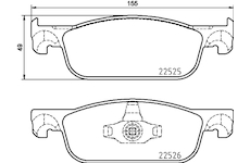 Sada brzdových destiček, kotoučová brzda HELLA 8DB 355 025-471