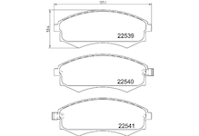 Sada brzdových destiček, kotoučová brzda HELLA 8DB 355 032-081