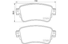 Sada brzdových destiček, kotoučová brzda HELLA 8DB 355 037-681