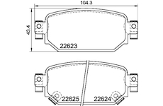 Sada brzdových destiček, kotoučová brzda HELLA 8DB 355 039-141