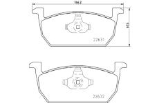 Sada brzdových destiček, kotoučová brzda HELLA 8DB 355 032-951