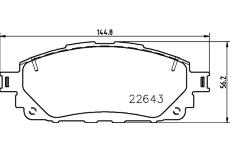 Sada brzdových destiček, kotoučová brzda HELLA 8DB 355 032-961