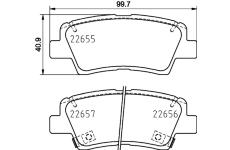 Sada brzdových destiček, kotoučová brzda HELLA 8DB 355 031-681