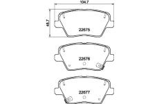 Sada brzdových destiček, kotoučová brzda HELLA 8DB 355 037-891