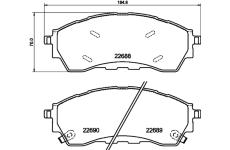 Sada brzdových destiček, kotoučová brzda HELLA 8DB 355 040-401