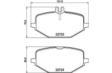 Sada brzdových destiček, kotoučová brzda HELLA 8DB 355 040-691