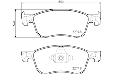 Sada brzdových destiček, kotoučová brzda HELLA 8DB 355 037-741