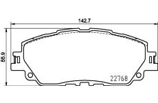 Sada brzdových destiček, kotoučová brzda HELLA 8DB 355 036-511