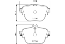 Sada brzdových destiček, kotoučová brzda HELLA 8DB 355 032-161