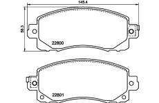 Sada brzdových destiček, kotoučová brzda HELLA 8DB 355 039-161