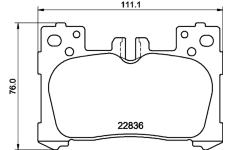 Sada brzdových destiček, kotoučová brzda HELLA 8DB 355 040-741