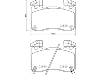 Sada brzdových destiček, kotoučová brzda HELLA 8DB 355 039-451