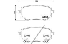 Sada brzdových destiček, kotoučová brzda HELLA 8DB 355 037-951