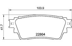 Sada brzdových destiček, kotoučová brzda HELLA 8DB 355 040-501