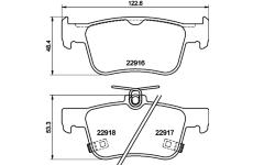 Sada brzdových destiček, kotoučová brzda HELLA 8DB 355 040-871