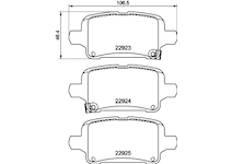 Sada brzdových destiček, kotoučová brzda HELLA 8DB 355 037-721