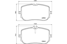 Sada brzdových destiček, kotoučová brzda HELLA 8DB 355 040-161