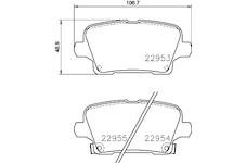 Sada brzdových destiček, kotoučová brzda HELLA 8DB 355 039-501