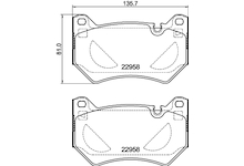 Sada brzdových destiček, kotoučová brzda HELLA 8DB 355 039-511