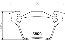 Sada brzdových destiček, kotoučová brzda HELLA 8DB 355 008-641