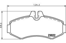 Sada brzdových destiček, kotoučová brzda HELLA 8DB 355 008-631