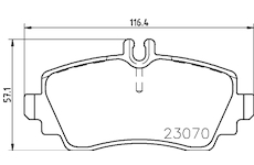 Sada brzdových destiček, kotoučová brzda HELLA 8DB 355 018-281