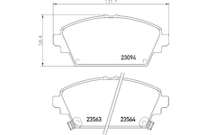 Sada brzdových destiček, kotoučová brzda HELLA 8DB 355 017-171