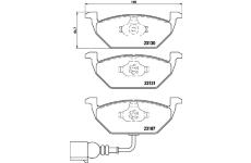 Sada brzdových destiček, kotoučová brzda HELLA 8DB 355 008-551