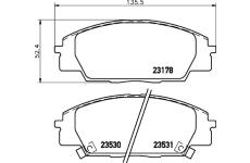 Sada brzdových destiček, kotoučová brzda HELLA 8DB 355 009-731