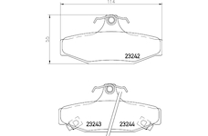 Sada brzdových destiček, kotoučová brzda HELLA 8DB 355 009-571