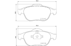 Sada brzdových destiček, kotoučová brzda HELLA 8DB 355 009-101