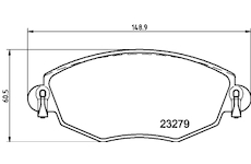 Sada brzdových destiček, kotoučová brzda HELLA 8DB 355 009-071